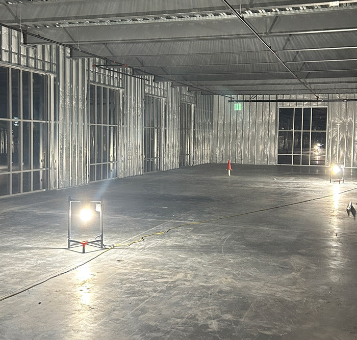 stacklight light to brightness construction site
